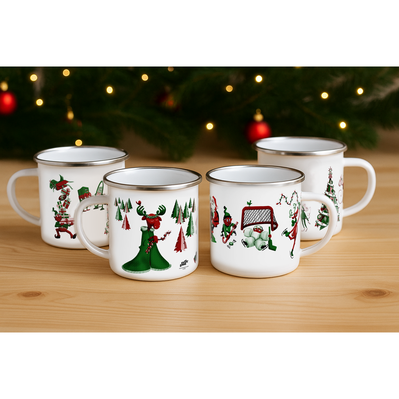4 Holiday Mug Set - All 4 Designs 10% OFF!